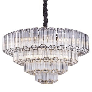 LUSTRA BECE, HL-0166, CONFECTIONATA DIN METAL SI STICLA, STIL MODERN