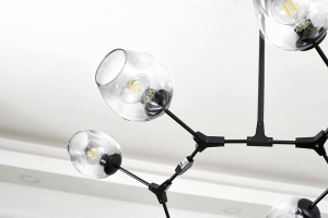 LUSTRA BLACK GLASS APP505-7C, 130 cm, DIN OTEL DE INALTA CALITATE SI STICLA, STIL MODERN, TU - Img 5