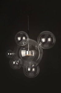 LUSTRA CAPRI 6, CROM, DIN ALUMINIU SI STICLA, STIL MODERN, B2 - Img 2