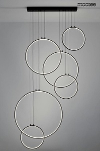 LUSTRA CIRCULO SIX, NEAGRA, CONFECTIONATA DIN METAL SI ALUMINIU, STIL MODERN - Img 2
