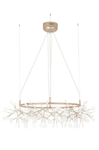 LUSTRA CU LED, FLORA 100, CONFECTIONAT DIN METAL, CUPRU, STIL MODERN - Img 2