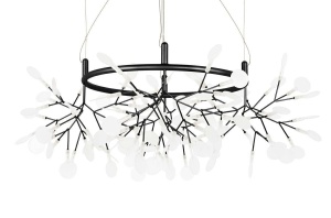 LUSTRA CU LED, FLORA 80, DIN METAL, NEAGRA, STIL MODERN, B2