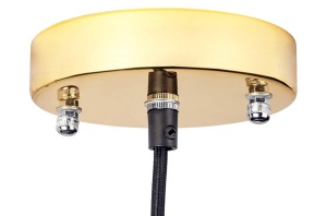 LUSTRA CU LED-URI ATOMIC GRANDE, AURIE, DIN METAL, STIL MODERN - Img 4