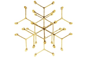 LUSTRA CU LED-URI ATOMIC GRANDE, AURIE, DIN METAL, STIL MODERN - Img 6