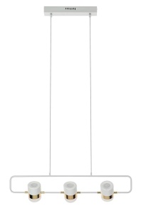 LUSTRA CU LED-URI BLINK 3, AURIU/ALB MAT, DIN ALUMINIU SI PLASTIC OPAL, STIL MODERN, B2 - Img 3