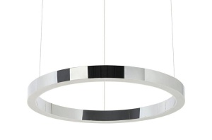 LUSTRA CU LED-URI RING 60, ARGINTIE, DIN METAL, STIL MODERN