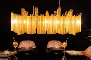LUSTRA MODERNA 118CM, ROYAL, METAL AURIU, DESIGN DEOSEBIT