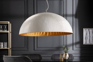 LUSTRA MODERNA 70CM, GLOW , COD 36319, STIL MODERN, REALIZATA DIN METAL IN ALB/AURIU - Img 2