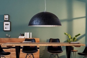 LUSTRA MODERNA 70CM, GLOW , COD 38295, STIL MODERN, REALIZATA DIN METAL IN NEGRU/ARGINTIU