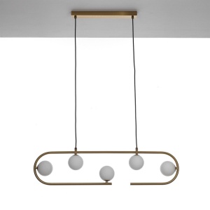 LUSTRA MODERNA, SHOW, COD 5089, STIL MODERN, REALIZAT DIN METAL SI STICLA - Img 3