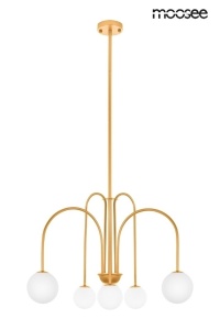LUSTRA NERI AURIE, CONFECTIONATA DIN METAL SI STICLA, STIL MODERN - Img 3