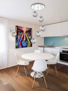 LUSTRA PETRA 213790, DIN METAL SI STICLA, STIL MODERN SCHULLER