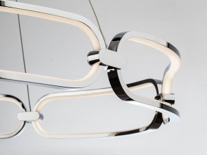 LUSTRA/PLAFONIERA COLETTE, CU TELECOMANDA, 47CM, CROM/OPAL, DIN ALUMINIU SI SILICON, STIL MODERN - Img 2