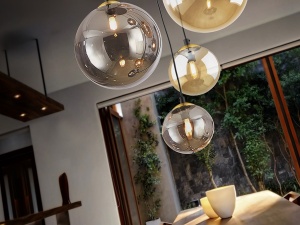 LUSTRA/PLAFONIERA DARK, 45 CM, MULTICOLORA, DIN METAL SI STICLA, STIL MODERN - Img 2