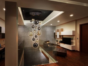 LUSTRA/PLAFONIERA DARK, 60 CM, MULTICOLORA, DIN METAL SI STICLA, STIL MODERN - Img 2