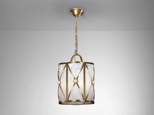 LUSTRA/PLAFONIERA ESPARTA, 30 CM, ALB/AURIU, DIN METAL SI STICLA, STIL MODERN