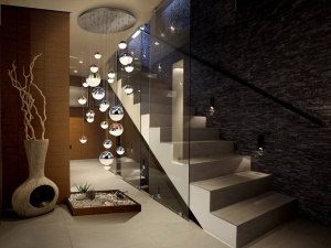 LUSTRA/PLAFONIERA SPHERE, CONECTARE BLUETOOTH, 150/300 CM, CROM/ALAMA/CUPRU, DIN METAL SI POLICARBONAT, STIL MODERN