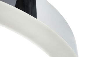 LUSTRA RING 40, ARGINTIE, CU LED, CONFECTIONATA DIN OTEL INOXIDABIL, STIL MODERN - Img 2