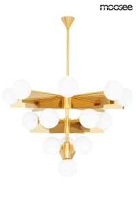 LUSTRA SOLEI GOLD, CONFECTIONATA DIN METAL SI STICLA, STIL MODERN
