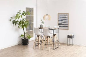 MASA BAR, SLIM LINE 120CM, FURNIR/ METAL, COD 43277, DESIGN INDUSTRIAL
