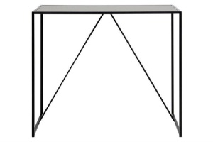 MASA DE BAR SEAFORD 120x60, NEAGRA, DIN METAL SI LEMN, STIL MODERN B2