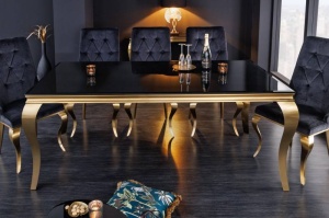 MASA DE SUFRAGERIE CLASICA 180CM, DIN METAL DE CULOARE AURIE SI STICLA, ARTIM GROUP SELECTION