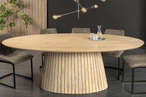 MASA DE SUFRAGERIE OVALA, ART DECO 220CM, LEMN DE MANGO, ARTIM GROUP SELECTION