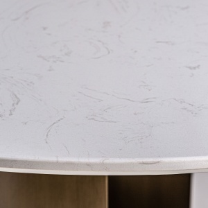 MASA DEOSEBITA ROTUNDA, VIMPERK 150CM, DIN GRESIE SI METAL, GRI/AURIU, ARTIM GROUP SELECTION - Img 3