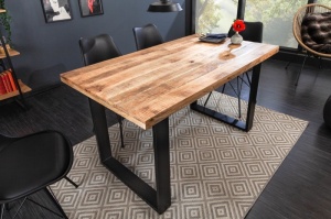 MASA DINING 140CM, IRON CRAFT, DIN LEMN MASIV SI METAL, ARTIM GROUP SELECTION