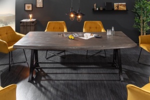 MASA DINING 220CM MAMMUT 39756 DIN LEMN MASIV DE SALCAM STIL INDUSTRIAL - Img 2