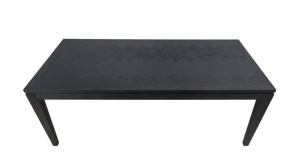 MASA DINING BLACKBONE, 200 CM, NEGRU RUSTIC, DIN LEMN DE STEJAR, RICHMOND INTERIORS - Img 2