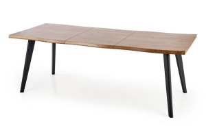 MASA DINING EXTENSIBILA DICKSON, STEJAR NATURAL/NEGRU, 150/210 CM, BLAT DIN MDF SI PICIOARE DIN METAL, STIL MODERN - Img 4
