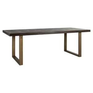MASA DINING LUXOR DIAMOND, 230 CM, MARO/AURIU ANTICHIZAT, DIN FURNIR DE STEJAR SI METAL, RICHMOND INTERIORS - Img 2
