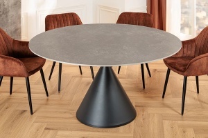 MASA DINING, SIGNATURE 150CM, CADRU DIN METAL SI BLAT DIN CERAMICA GRI, ASPECT MARMURA, ARTIM GROUP SELECTION - Img 7
