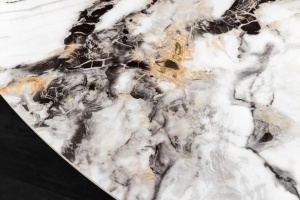 MASA DINING, SPIN 150CM, CU FARFURIE DETASABILA, METAL, STICLA/CERAMICA, MARMURA MULTICOLOR/ALBA, ARTIM GROUP SELECTION - Img 3