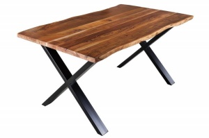 MASA DINNING, MAMMUT 160CM, DIN LEMN MASIV SI METAL, DESIGN INDUSTRIAL