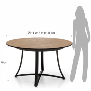 MASA EXTENSIBILA 118/148CM, DAFNE, DIN METAL SI MDF, ARTIM GROUP SELECTION - Img 7