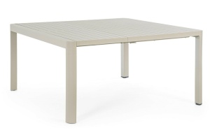 MASA EXTENSIBILA DE GRADINA KIPLIN, BEJ, CONFECTIONATA DIN ALUMINIU, STIL MODERN