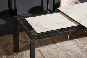 MASA EXTENSIBILA OFFICE, 180-240CM, MODEL X7, CERAMICA/STICLA, ASPECT MARMURA - Img 8