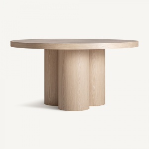 MASA LIVING/DINING PRAYSSAC, CREM, REF. 35252, PRELUCRATA MANUAL, CONFECTIONATA DIN FURNIR DE STEJAR, PLACAJ SI MDF, STIL MODERN - Img 2