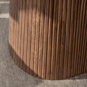 MASA OVALA 180CM, ARTIM MEBLE, REALIZATA DIN MDF, CULOARE TRAVERTIN/NUC, STIL MODERN - Img 6