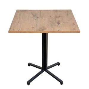 MASA PENTRU CAFENEA, 68x68 CM, STEJAR LANCELOT/NEGRU, DIN PAL LAMINAT SI OTEL, ARTIM GROUP SELECTION