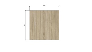 MASA PENTRU CAFENEA, 68x68 CM, STEJAR SONOMA/NEGRU, DIN PAL LAMINAT SI OTEL, ARTIM GROUP SELECTION - Img 4