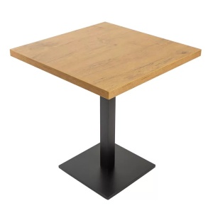 MASA PENTRU CAFENEA, 80x80 CM, STEJAR LANCELOT/NEGRU, DIN PAL LAMINAT SI OTEL, ARTIM GROUP SELECTION - Img 5