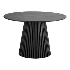 MASA ROTUNDA OSAKA ø120x75 cm, REALIZATA DIN FURNIR SI MDF, CULOARE NEAGRA, HOUSE NORDIC