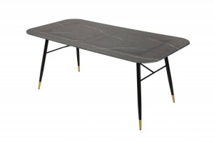 MASA STIL MODERN 140CM , PARIS, COD 41882, BLAT STICLA SI METAL - Img 5