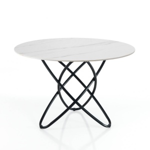 MASA SUFRAGERIE 110CM, HULA HOOP, COD 5752, STIL MODERN, REALIZAT DIN METAL SI CERAMICA - Img 2