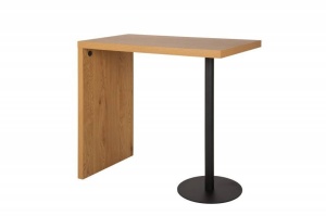 MASUTA DE BAR, MAGNUS 40761, BAZA DE METAL NEAGRA SI MDF, CULOARE STEJAR, DESIGN MODERN - Img 6