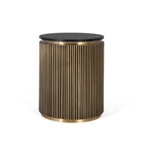 MASUTA DE CAFEA 50CM, LEMN DE MANGO, METAL SI BLAT DIN MARMURA, GINER Y COLOMER