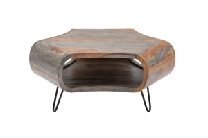 MASUTA DE CAFEA 70CM,ORGANIC LIVING, LEMN SI METAL, STIL RETRO VINTAGE - Img 5